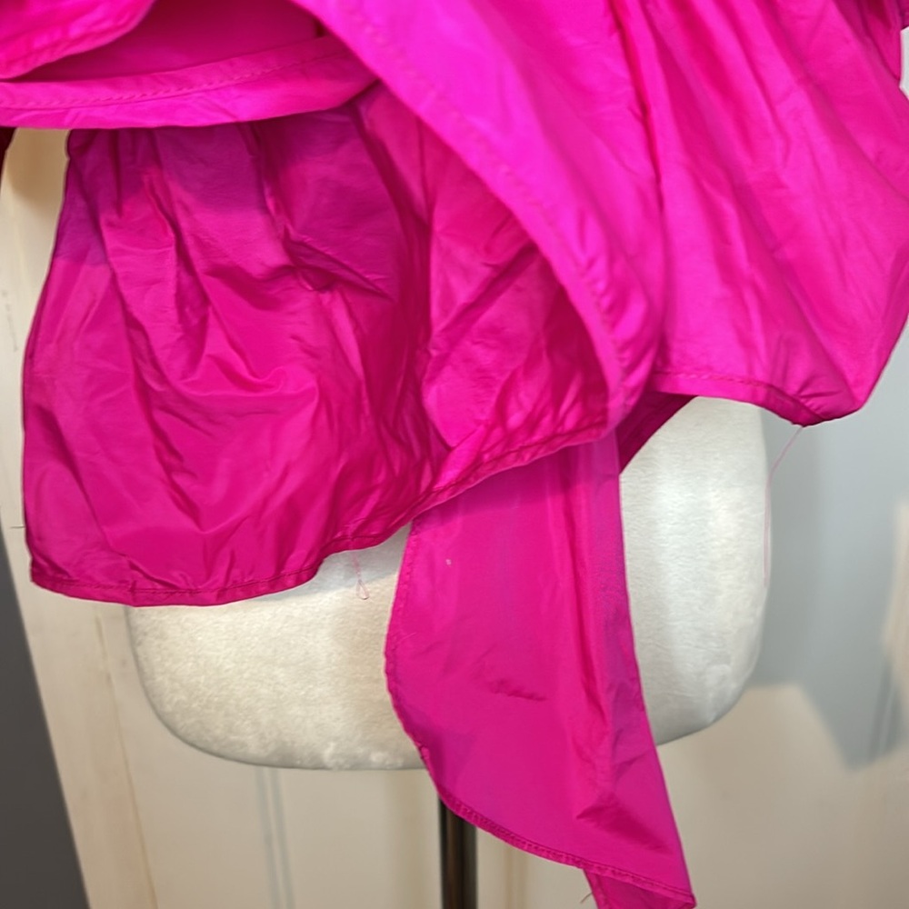 Zara Fuchsia Pink 3D ROSE RUFFLED ASYMMETRIC TOP - Picture 10 of 12